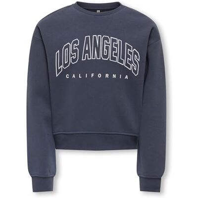 ONLY & Kids Kogsweat Life Ls Crew Ovz Stat SWT Noos, Amber blå, 146-152 ONLY & Kids Kogsweat Life Ls Crew Ovz Stat SWT Noos, Amber blå, 146-152