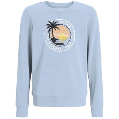 JACK & JONES Jjpalm Sweat Crew Neck Mni, Chambray Blue, 116 JACK & JONES Jjpalm Sweat Crew Neck Mni, Chambray Blue, 116