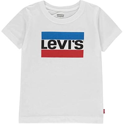 Levi's Pojkar Lvb sportkläder logotyp t-shirt, Vit, 8 år Levi's Pojkar Lvb sportkläder logotyp t-shirt, Vit, 8 år