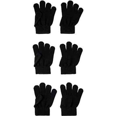 NAME IT NKNMAGIC Handskar 3P Noos handskar, svart/pack: 3 paket med helt svart, 4 barn unisex, Svart/Pack: 3 Pack With All Black, 4 NAME IT NKNMAGIC Handskar 3P Noos handskar, svart/pack: 3 paket med helt svart, 4 barn unisex, Svart/Pack: 3 Pack With All Black, 4