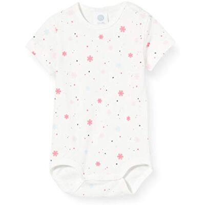 Sanetta Baby flicka kortärmad body broken kortärmad body off-white förebådar vintern perfekt med sin matchande färgglada snöflinga-allover, Beige, 56 cm Sanetta Baby flicka kortärmad body broken kortärmad body off-white förebådar vintern perfekt med sin matchande färgglada snöflinga-allover, Beige, 56 cm