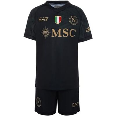 SSC NAPOLI Third Infant Race-set, EA7, Officiell produkt, Tricolor Shirt, Maori Tatuering, Svart, Split 2023/2024, 24 månader SSC NAPOLI Third Infant Race-set, EA7, Officiell produkt, Tricolor Shirt, Maori Tatuering, Svart, Split 2023/2024, 24 månader