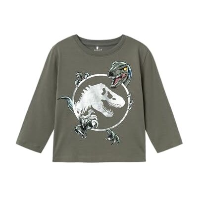 NAME IT pojkar Nmmsurinder Jurassic Ls Nreg Top Sky långärmad tröja, Teblad, 92 NAME IT pojkar Nmmsurinder Jurassic Ls Nreg Top Sky långärmad tröja, Teblad, 92