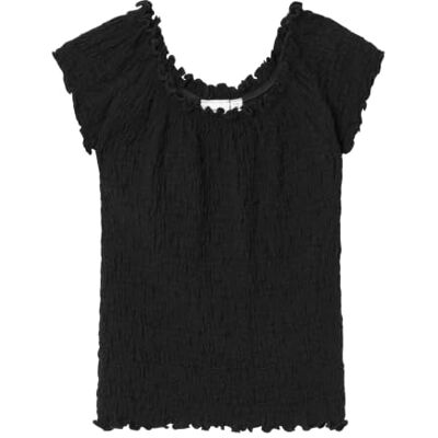 NAME IT flicka Nkfhalisse Ss Short Top, svart, 116 NAME IT flicka Nkfhalisse Ss Short Top, svart, 116