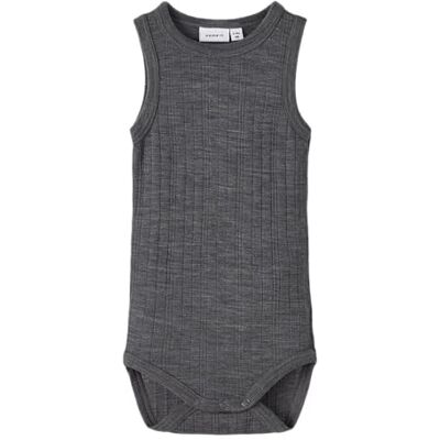 NAME IT Baby pojkar Nbmwang ull nål tank XXIII body, Silver filigre/Aop: aop, 50 NAME IT Baby pojkar Nbmwang ull nål tank XXIII body, Silver filigre/Aop: aop, 50