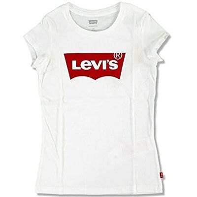 Levi's Lvg S/S Batwing T-shirt T-shirt för flickor, Röd/vit, 8 år Levi's Lvg S/S Batwing T-shirt T-shirt för flickor, Röd/vit, 8 år