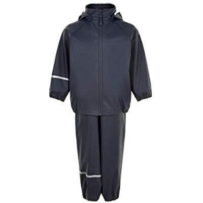 Celavi Unisex barn basic PU regnkläder set, mörk marinblå, 70 Celavi Unisex barn basic PU regnkläder set, mörk marinblå, 70