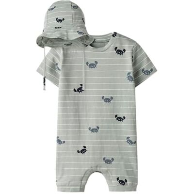 NAME IT Nbmvroels Sunsuit Box set, Aqua Gray, 86 NAME IT Nbmvroels Sunsuit Box set, Aqua Gray, 86