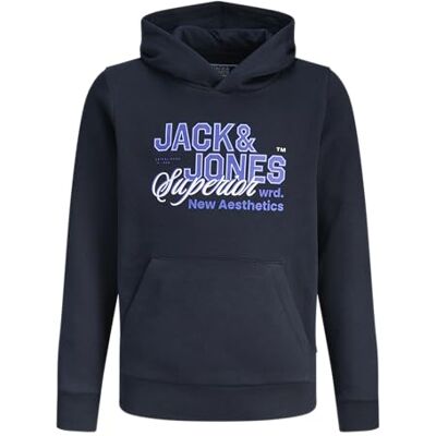 JACK & JONES Jjelogo Sweat Hood 2 Col 25/26 Noos Jnr, marinblå blazer, 164 JACK & JONES Jjelogo Sweat Hood 2 Col 25/26 Noos Jnr, marinblå blazer, 164