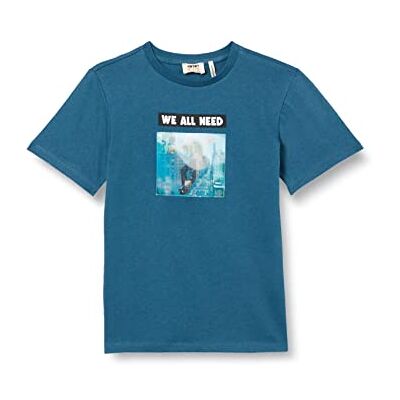 Koton Pojkar kortärmad bomull med hologram T-shirt, Petrolblå (700), 3-4 År Koton Pojkar kortärmad bomull med hologram T-shirt, Petrolblå (700), 3-4 År