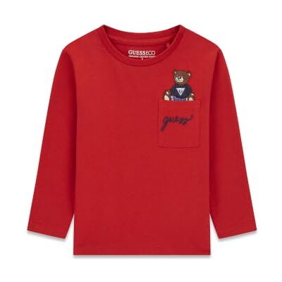 GUESS Boy'sLS T-SHIRTT-SHIRTSCHILI röd storlek 3/6 m längd N GUESS Boy'sLS T-SHIRTT-SHIRTSCHILI röd storlek 3/6 m längd N