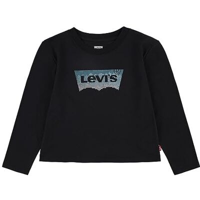 Levi's Flickors Lvg Meet and Greet Glitter bat 3ej159 T-shirt, kaviar, 4 År Levi's Flickors Lvg Meet and Greet Glitter bat 3ej159 T-shirt, kaviar, 4 År
