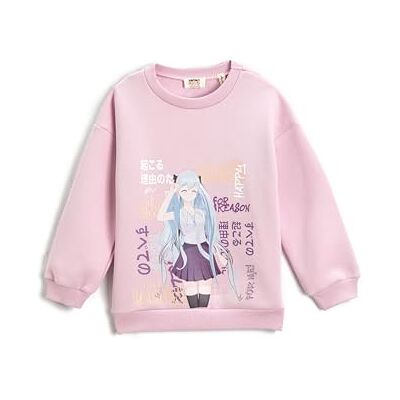 Koton Girls's Animation tryckt långärmad crew neck borstad interiör sweatshirt, Rosa (254), 6-7 �r Koton Girls's Animation tryckt långärmad crew neck borstad interiör sweatshirt, Rosa (254), 6-7 �r