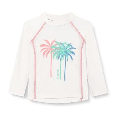 Playshoes Unisex barn UV-skydd badskjorta badskjorta badkläder, palmer ecru långärmad, 74-80 Playshoes Unisex barn UV-skydd badskjorta badskjorta badkläder, palmer ecru långärmad, 74-80
