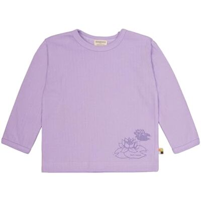 loud + proud Shirt, långärmad, Derby Rib med tryck, tillverkad av ekologisk bomull, GOTS certifierad, lila, 122-128 loud + proud Shirt, långärmad, Derby Rib med tryck, tillverkad av ekologisk bomull, GOTS certifierad, lila, 122-128
