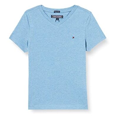 Tommy Hilfiger pojkar T-tröja Boys Basic Vn Knit S/S, Dark Allure Heather, 176 Tommy Hilfiger pojkar T-tröja Boys Basic Vn Knit S/S, Dark Allure Heather, 176