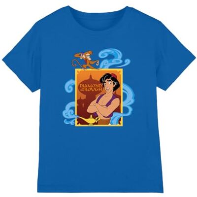 Disney Aladdin Diamond in The Rough, med Abu och The Magic Lamp unisex barn t-shirt, kunglig, 3-4 år, Kunglig, 3-4 År Disney Aladdin Diamond in The Rough, med Abu och The Magic Lamp unisex barn t-shirt, kunglig, 3-4 år, Kunglig, 3-4 År