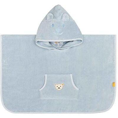Steiff Baby Bade Poncho - Bomull - Ljusblå - Badponcho Steiff Baby Bade Poncho - Bomull - Ljusblå - Badponcho