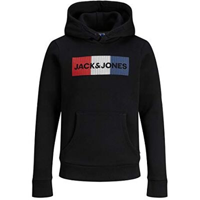 JACK & JONES Junior Jjecorp Logo Sweat Hood Noos Jr Cardigan tröja pojkar Marinblå blazer/, 128 JACK & JONES Junior Jjecorp Logo Sweat Hood Noos Jr Cardigan tröja pojkar Marinblå blazer/, 128