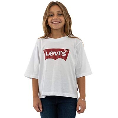 Levi's Kids Flickor Lvg Light Bright Cropped Top T-shirt, Vit, 12 År Levi's Kids Flickor Lvg Light Bright Cropped Top T-shirt, Vit, 12 År
