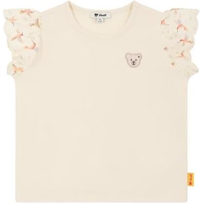 Steiff flickor kortärmad t-shirt, Antik vit, 116 Steiff flickor kortärmad t-shirt, Antik vit, 116