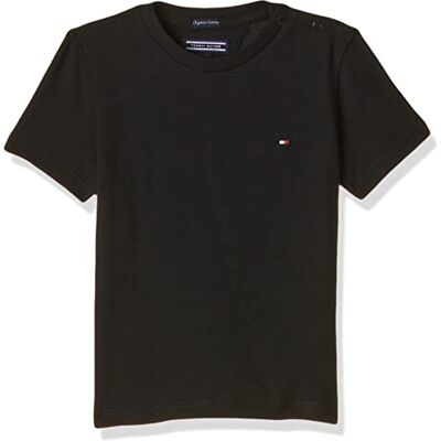 Tommy Hilfiger pojkar T-tröja Boys Basic Cn Knit S/S, Svart (meteorite 055), 92 Tommy Hilfiger pojkar T-tröja Boys Basic Cn Knit S/S, Svart (meteorite 055), 92