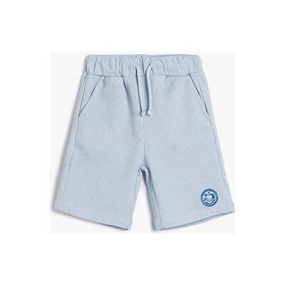Koton pojkar dragsko fickor tryckta våffeltexturerade shorts, Blå (640), 6-7 år Koton pojkar dragsko fickor tryckta våffeltexturerade shorts, Blå (640), 6-7 år