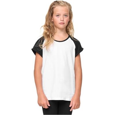 Urban Classics flickor Girls Kontrast Raglan Te T-tröja Urban Classics flickor Girls Kontrast Raglan Te T-tröja