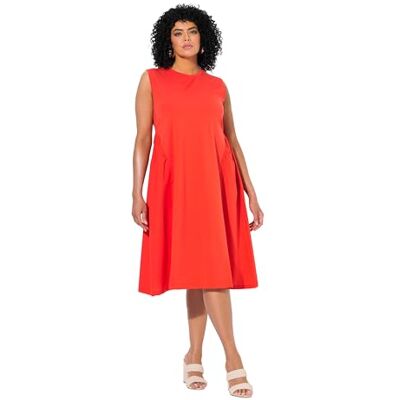 Ulla Popken Kleid Materialmix klänning, materialblandning, paprika, 60-62 dam, Paprika, 60-62 Ulla Popken Kleid Materialmix klänning, materialblandning, paprika, 60-62 dam, Paprika, 60-62