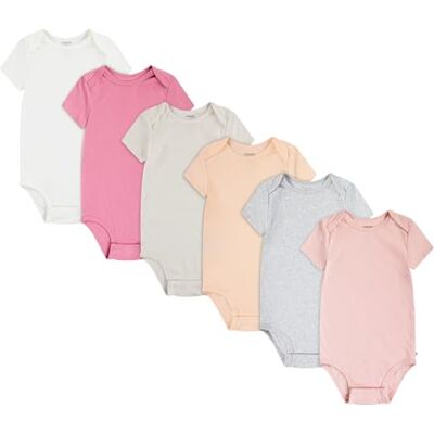 HUGGIES Little Hugs Baby flicka småbarn underkläder set (6-pack), Vit/rosa/grå/persika, 9 månader HUGGIES Little Hugs Baby flicka småbarn underkläder set (6-pack), Vit/rosa/grå/persika, 9 månader