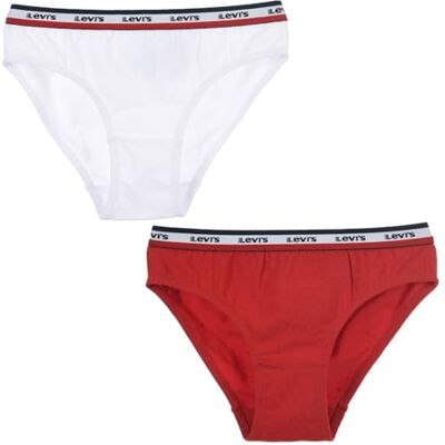 Levi's Kids Flickors Lhg sportkläder elastisk bikini underkläder, vit, L Levi's Kids Flickors Lhg sportkläder elastisk bikini underkläder, vit, L