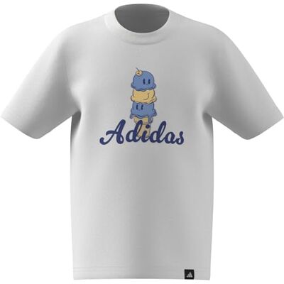 adidas Uniseks dzieci FOOD PACK GRAPHIC T-SHIRT KIDS, white, 9-10 Years adidas Uniseks dzieci FOOD PACK GRAPHIC T-SHIRT KIDS, white, 9-10 Years