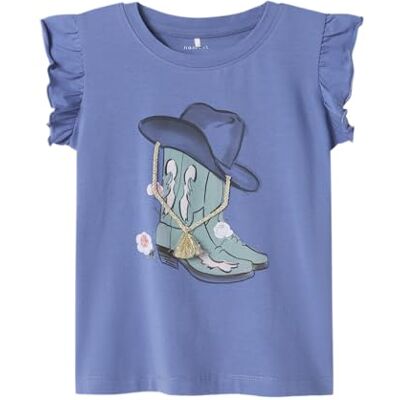NAME IT Namn IT flicka Nmfhadia Ss toppbox, Blekt denim, 98 NAME IT Namn IT flicka Nmfhadia Ss toppbox, Blekt denim, 98