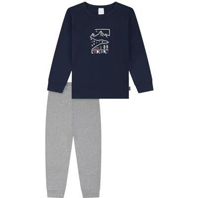 Schiesser pyjamas för pojkar, Gråmel._181864, 104 Schiesser pyjamas för pojkar, Gråmel._181864, 104