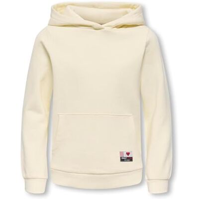 Only & Kids Women's Kognoomi-Vinta Label LS Hood Cs SWT Noos, Antik Vit, 134-140, Antik vit, 134-140 Only & Kids Women's Kognoomi-Vinta Label LS Hood Cs SWT Noos, Antik Vit, 134-140, Antik vit, 134-140