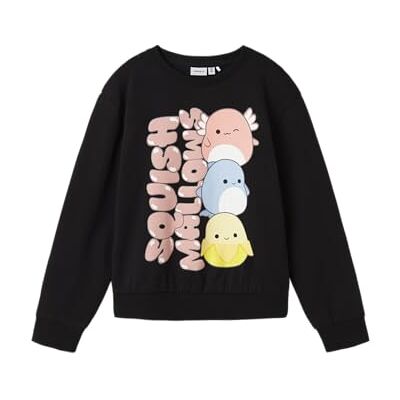 NAME IT Nkfjixero Squish Nreg sweat unb bufu, svart, 116 NAME IT Nkfjixero Squish Nreg sweat unb bufu, svart, 116