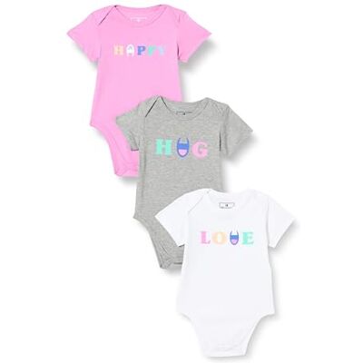 Champion Legacy Icons TD-Graphic Print Newborn Crewneck Baby Onsie Barn Barn, Melange Ljusgrå/vit/rosa Cyklamen, 3 månader Champion Legacy Icons TD-Graphic Print Newborn Crewneck Baby Onsie Barn Barn, Melange Ljusgrå/vit/rosa Cyklamen, 3 månader