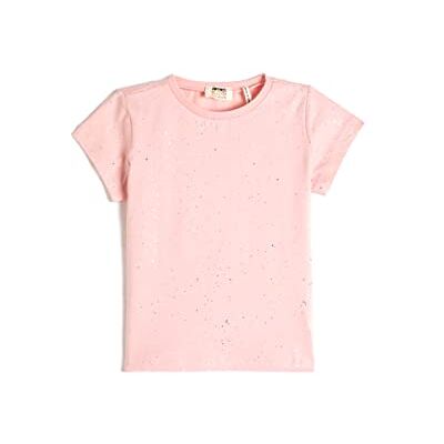 Koton Girls's Gleamy kortärmad crew neck bomull t-shirt, Rosa (274), 4-5 Jahre Koton Girls's Gleamy kortärmad crew neck bomull t-shirt, Rosa (274), 4-5 Jahre