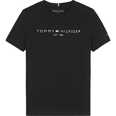 Tommy Hilfiger barn unisex t-shirt kortärmad Essential Tee rund hals, Svart (Black), 16 år Tommy Hilfiger barn unisex t-shirt kortärmad Essential Tee rund hals, Svart (Black), 16 år