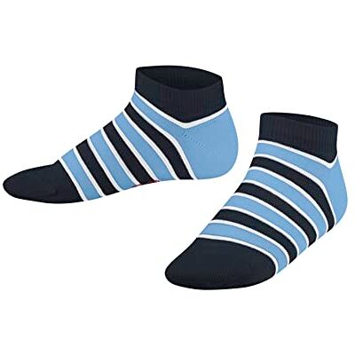 FALKE Unisex barn enkla ränder bomull kort mönstrad 1 par sneakerstrumpor, blå (marin 6120), 19–22, Blå (Marine 6120) FALKE Unisex barn enkla ränder bomull kort mönstrad 1 par sneakerstrumpor, blå (marin 6120), 19–22, Blå (Marine 6120)