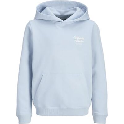 JACK & JONES JUNIOR Jornorrebro Typo Back Sweat Hood Sn Jnr, Skyway, 140 JACK & JONES JUNIOR Jornorrebro Typo Back Sweat Hood Sn Jnr, Skyway, 140