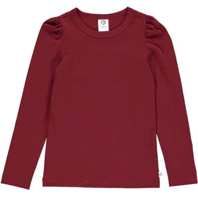 müsli av grön bomull flicka Cozy Me Puff Sleeve T-tröja, Cabernet, 128 müsli av grön bomull flicka Cozy Me Puff Sleeve T-tröja, Cabernet, 128