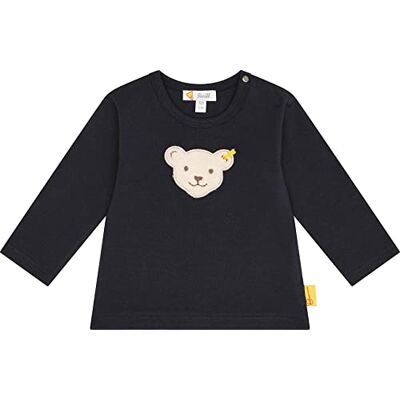 Steiff Unisex baby T långärmat teddyhuvud utan kläm-tröja, marinblå, 86 cm Steiff Unisex baby T långärmat teddyhuvud utan kläm-tröja, marinblå, 86 cm