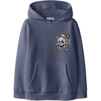 NAME IT Nkmbastian Ls SWE Wh Bru Box Ps Noos, Vintage Indigo, 122-128 NAME IT Nkmbastian Ls SWE Wh Bru Box Ps Noos, Vintage Indigo, 122-128