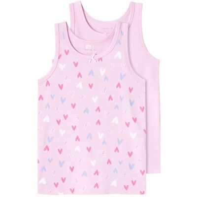 NAME IT flicka Nmftank Top 2p Pink Hearts Noos, Rosa lavendel, 98 NAME IT flicka Nmftank Top 2p Pink Hearts Noos, Rosa lavendel, 98