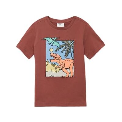s.Oliver T-shirt i bomull med tryck på framsidan, Rubinröd, 104-110 s.Oliver T-shirt i bomull med tryck på framsidan, Rubinröd, 104-110