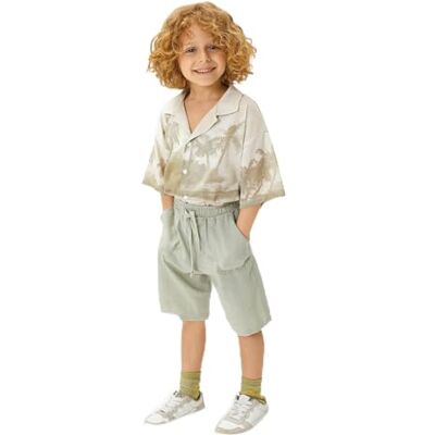 Koton Boys's Oversized kortärmad scene tryckt T-shirt, Beige design (0d5), 9-10 År Koton Boys's Oversized kortärmad scene tryckt T-shirt, Beige design (0d5), 9-10 År