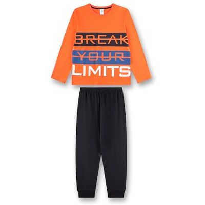 Sanetta Pojkar orange högkvalitativ och bekväm pyjamas av bomullsblandning för pojkar. Långärmad pyjamas med ording pyjamas-set för pojkar, apelsin, 128 Sanetta Pojkar orange högkvalitativ och bekväm pyjamas av bomullsblandning för pojkar. Långärmad pyjamas med ording pyjamas-set för pojkar, apelsin, 128