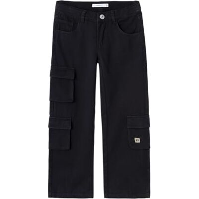 NAME IT Girl byxor Wide Fit, svart, 116 NAME IT Girl byxor Wide Fit, svart, 116