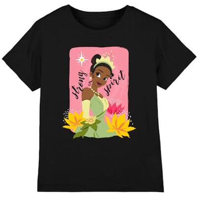 mandarin creative ltd Princess And The Frog Strong Spirit with Tiana Girls T-tröja, svart, 12–13 år för flickor och flickor, Svart, 12-13 år mandarin creative ltd Princess And The Frog Strong Spirit with Tiana Girls T-tröja, svart, 12–13 år för flickor och flickor, Svart, 12-13 år